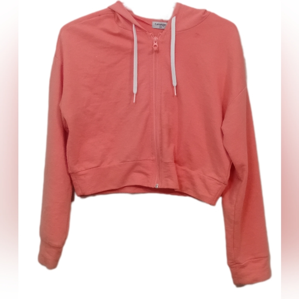Peach Cropped Hoodie